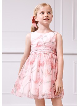 Dress tulle printed flowers...