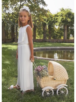 Hosenset aus Crêpe mit...