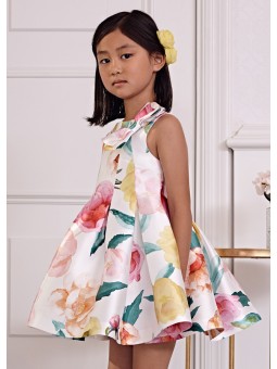 Printed Mikado Dress - Abel...