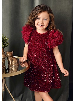 Vestito lustrini velluto -...