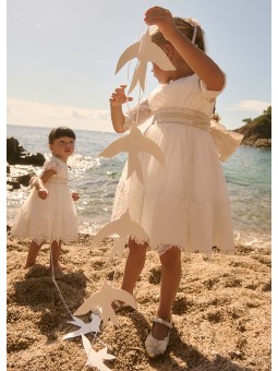 Abito tulle ricamato Abel &...