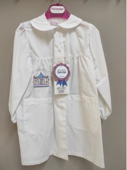 Grembiule bianco bimba...