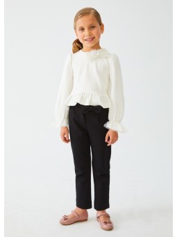 Pantalon en point de Milan...