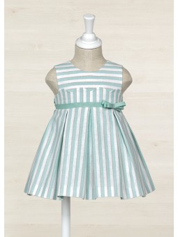 Gestreiftes Leinenkleid...