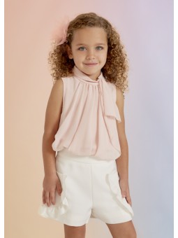 Bermudas de crepé con...