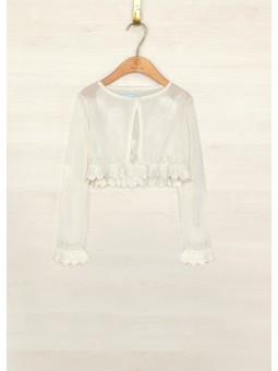 Cárdigan de punto con lazo