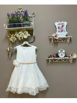 Robe calibrée avec perles -...