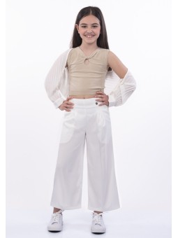 Pantalon de palais fluide -...